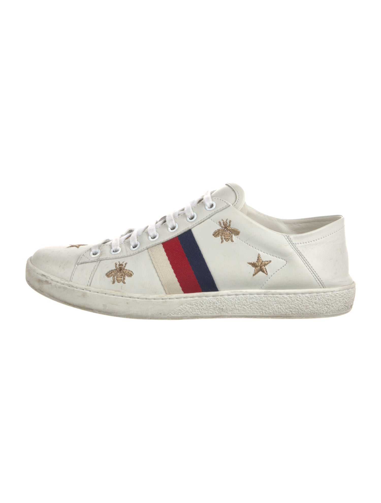 Gucci Sylvie Web Accent Leather Sneakers